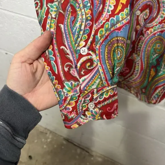 Vintage Polo Ralph Lauren 100% Silk Button-Down “Paisley”